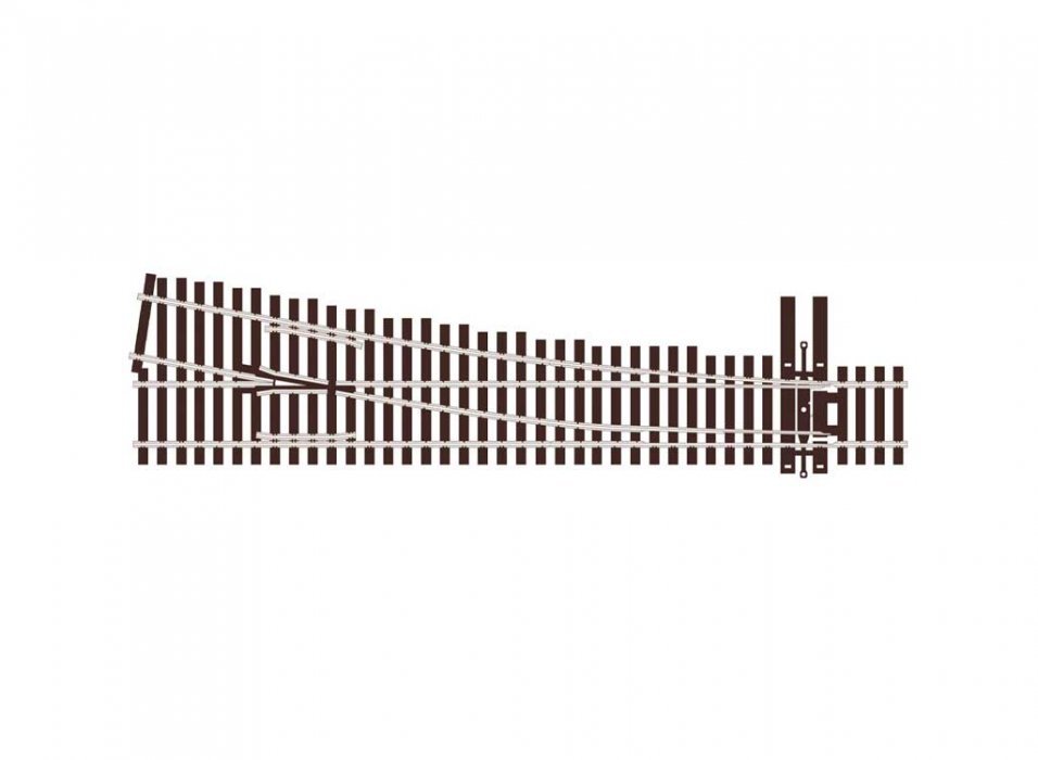North American-Style Code 83 6 Turnout - Streamline -- Right Hand, Unifrog, HO, Peco SLU8361