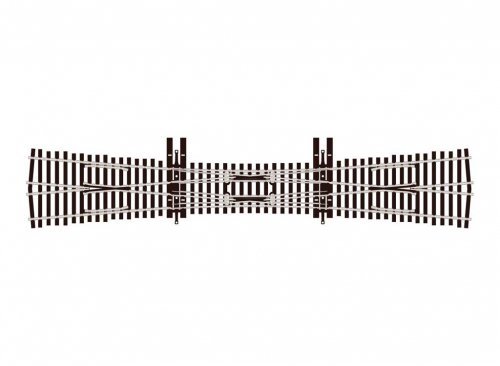 Streamline Code 83 No. 6 Unifrog Double Slip Turnout -- Nickel Silver, HO, Peco SLU8363
