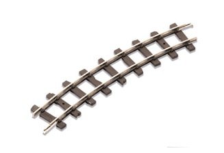 OO-9/HOe Curved Track - Setrack -- 1 9′ 22.8cm Radius, 22.5 Degree Sections pkg(8), HOn30, Peco ST403