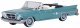 1961 Chrysler 300 Convertible - Assembled -- Tahitian Turquoise, HO, Oxford Diecast 87CC61005