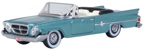 1961 Chrysler 300 Convertible - Assembled -- Tahitian Turquoise, HO, Oxford Diecast 87CC61005