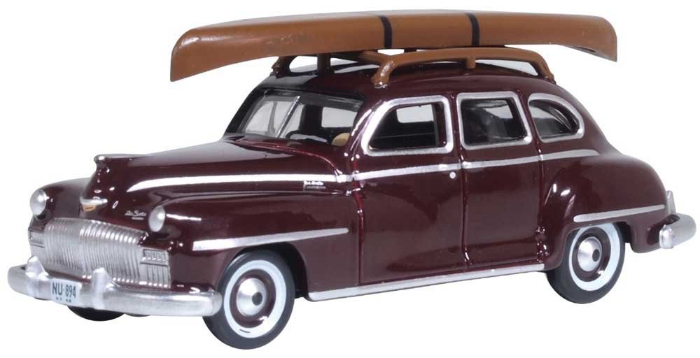 1946-1948 Desoto Suburban Sedan - Assembled -- Royal Maroon, HO, Oxford Diecast 87DS46007