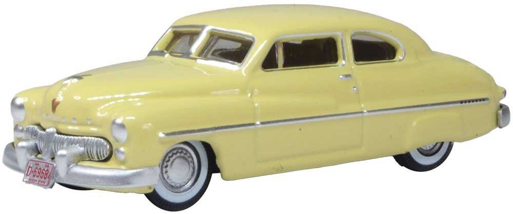 1949 Mercury Eight Coupe - Assembled -- Calabash Yellow, HO, Oxford Diecast 87ME49011
