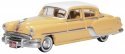 1954 Pontiac Chieftain 4-Door Sedan - Assembled -- Winter White, Maize Yellow, HO, Oxford Diecast 87PC54002
