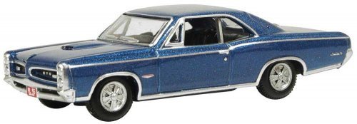 1966 Pontiac GTO - Assembled -- Fontaine Blue, HO, Oxford Diecast 87PG66001