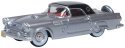 1956 Ford Thunderbird - Assembled -- Metallic Gray, Raven Black, HO, Oxford Diecast 87TH56007