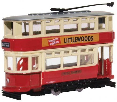 Dick Kerr Double-Deck Trolley - Assembled -- London Transport (red, cream), N, Oxford Diecast NTR008