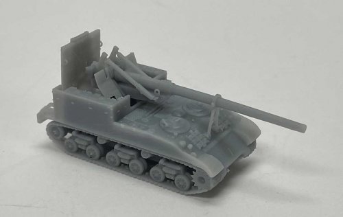 M-40 155 mm Howitzer (Gun Motor Carriage) -- Unpainted 3D Print, N, Phoenix Precision Models 30105