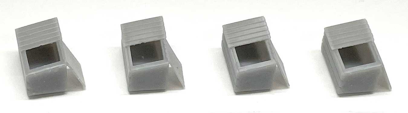 Open Dumpsters - 3-D Printed Kit -- pkg(4), N, Phoenix Precision Models 30516