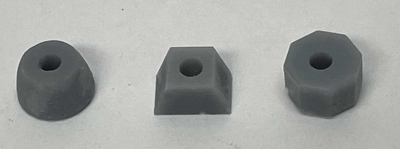 Bases for Gas Station Sign - 3D Printed Parts -- 2 Each of 3 Styles (unpainted), N, Phoenix Precision Models 30670