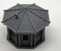 Octagon Building with Roof and Window Glass -- Kit - Unpainted Cast Resin, HO, Phoenix Precision Models 31800