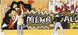 Graffiti Artists -- 2 Figures & Fence, HO, Preiser Kg 10334