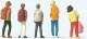School Children -- pkg(6), HO, Preiser Kg 10728