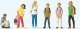 School Children -- pkg(6), HO, Preiser Kg 10728