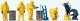 Firemen pkg(6) -- Wearing Yellow Hazmat Suits, HO, Preiser Kg 10733