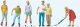 Skaters and Passers-By -- pkg(6), HO, Preiser Kg 10740