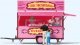 Sweets Concession Trailer with Figures -- 4 Figures, HO, Preiser Kg 10748