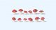 Toadstool Mushrooms -- Red-White Caps pkg(12), G, Preiser Kg 45241