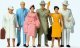 Standing Passengers -- Set 1 pkg(6), 1/32, Preiser Kg 63202