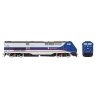 GE P32AC-DM - Sound and DCC -- Metro-North 222 (silver, blue, red), HO, Rapido Trains Inc 85513