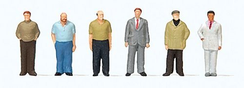 Standing Men -- pkg(6), N, Preiser Kg 79223