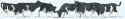Black & White Cows -- pkg(6), N, Preiser Kg 79228