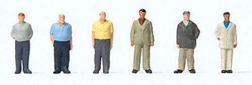 Standing Men pkg(6), Z, Preiser Kg 88561