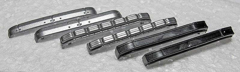 Bus Bumpers -- 2 Each: Steel, Water Jug and Rubber, HO, Rapido Trains Inc 102078