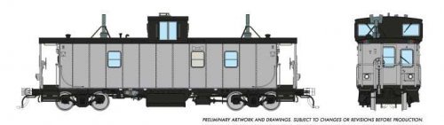 Hawker-Siddeley Caboose - Ready to Run -- Devco Undecorated, HO, Rapido Trains Inc 166099