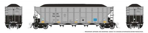 AutoFlood III Rapid Discharge Coal Hopper w/Load 6-Pack - Ready to Run -- Duke Power DKPX Set, HO, Rapido Trains Inc 169046
