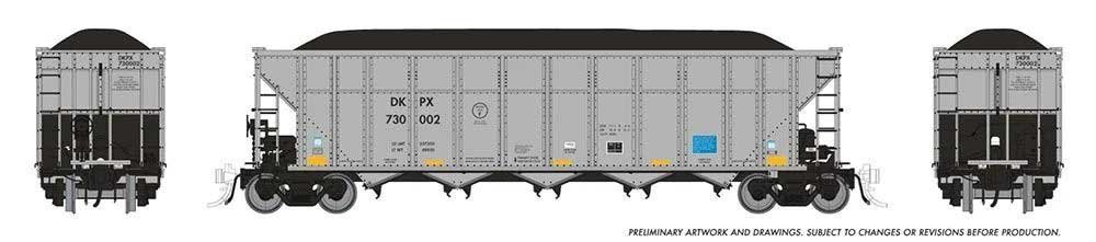 AutoFlood III Rapid Discharge Coal Hopper w/Load 6-Pack - Ready to Run -- Duke Power DKPX Set, HO, Rapido Trains Inc 169046