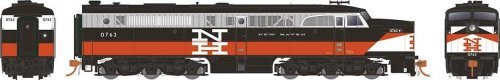 Alco PA1 - Standard DC -- New Haven 0763 (McGinnis, black, red, white), HO, Rapido Trains Inc 23061