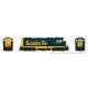 Santa Fe CF7 w/Round Cab - Standard DC -- Santa Fe 2625 (Pinstripe, blue, yellow), HO, Rapido Trains Inc 70115