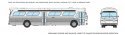 1959-1986 GM New Look/Fishbowl Bus - Deluxe Lighted - Assembled -- Painted, Unlettered (Trans, HO, Rapido Trains Inc 753070