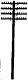 Railroad Telephone 4-Arm Poles -- Kit - 12 Poles & 48 Crossarms (brown), HO, Rix Products 34