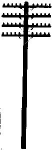 Railroad Telephone 4-Arm Poles -- Kit - 12 Poles & 48 Crossarms (brown), HO, Rix Products 34
