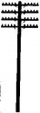 Railroad Telephone 4-Arm Poles -- Kit - 12 Poles & 48 Crossarms (brown), HO, Rix Products 34