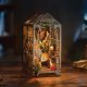 Holiday Garden House Book Nook Shelf Insert - Kit -- Lighted 3D Puzzle, All Scales, Robotime TGB06