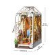 Holiday Garden House Book Nook Shelf Insert - Kit -- Lighted 3D Puzzle, All Scales, Robotime TGB06