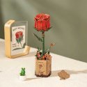 Red Rose - Laser-Cut Wood Kit -- 3D Wooden Puzzle, All Scales, Robotime TW042