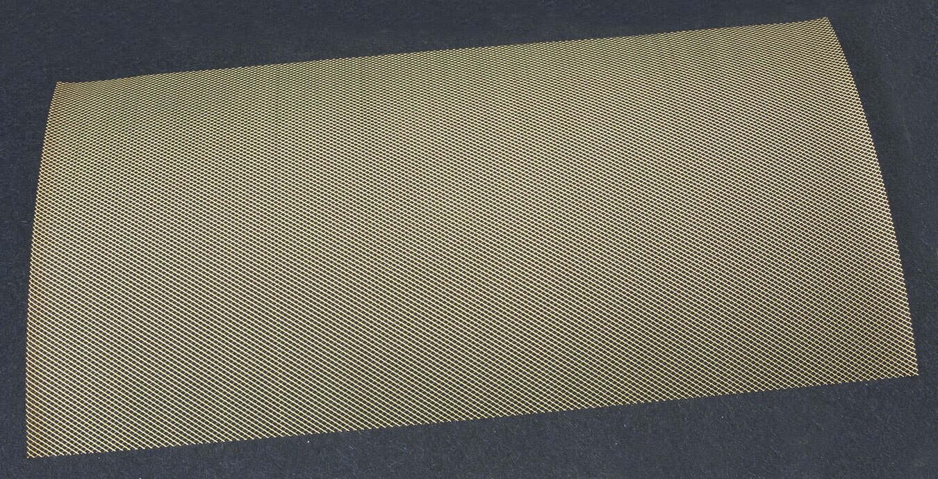 Micro-Mesh - 3 x 6 x .005′ 7.6 x 15.2 x .013cm -- Brass, All Scales, Scale Scenics 3501