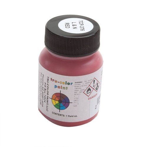Railroad Color Acrylic Paints - 1oz 29.6ml -- Louisville & Nashville Red, All Scales, Tru-Color Paint 376
