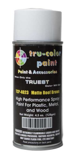 Aerosol Spray Paint 4.5oz 135ml Can -- Matte Roof Brown, All Scales, Tru-Color Paint 4023