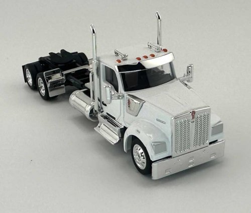 Kenworth 990 2-Axle Day-Cab Semi Tractor - Assembled -- White, HO, HO Logistics Replicas 990071