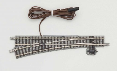 Remote Turnout (Points) N-PL541-15 - Fine Track -- Left Hand, 21-5/16′ 541mm Radius, 15 Degree Div, N, TomyTec Co LTD 12726