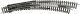 Code 80 Curved Manual Turnout -- Right Hand, R3/R4, 12-15/16` 329mm, 14-1/4` 362.6mm Radius, 30 Degrees, N, Trix 14948