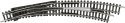Code 80 Curved Manual Turnout -- Right Hand, R3/R4, 12-15/16` 329mm, 14-1/4` 362.6mm Radius, 30 Degrees, N, Trix 14948