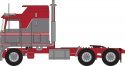 1970s Kenworth K100 Salem Tractor w/Aerodyne Sleeper Cab - Assembled -- Red, Gray, N, Trainworx Inc 41061