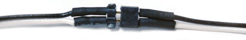 2-Pin Micro Connector -- .098 x .06 x .12` with 6` Wire Leads, All Scales, Train Control Systems 1473
