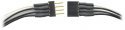 Mini Connector Set (1 Male, 1 Female) -- 4-Pin Linear Array w/6′ 32 Gauge Wires (3 , All Scales, Train Control Systems 1492